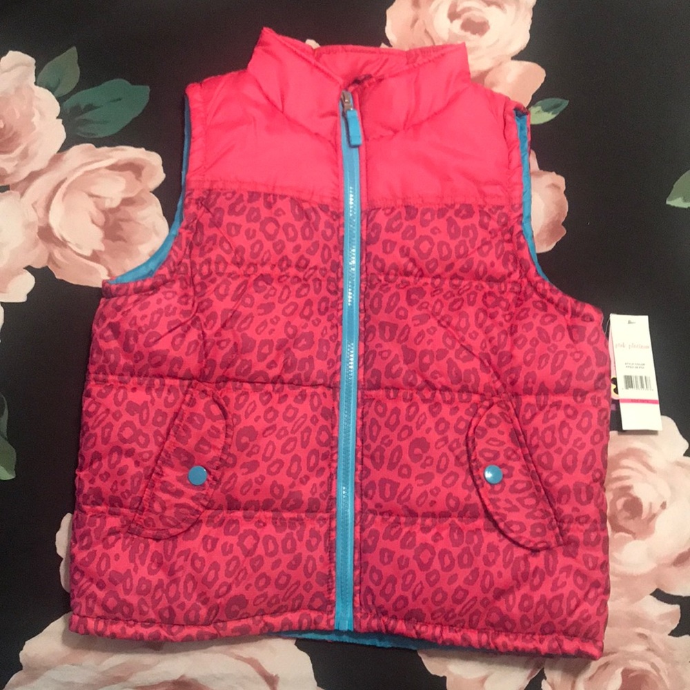 NWT Girls Animal Print Bubble Vest sz 10/12